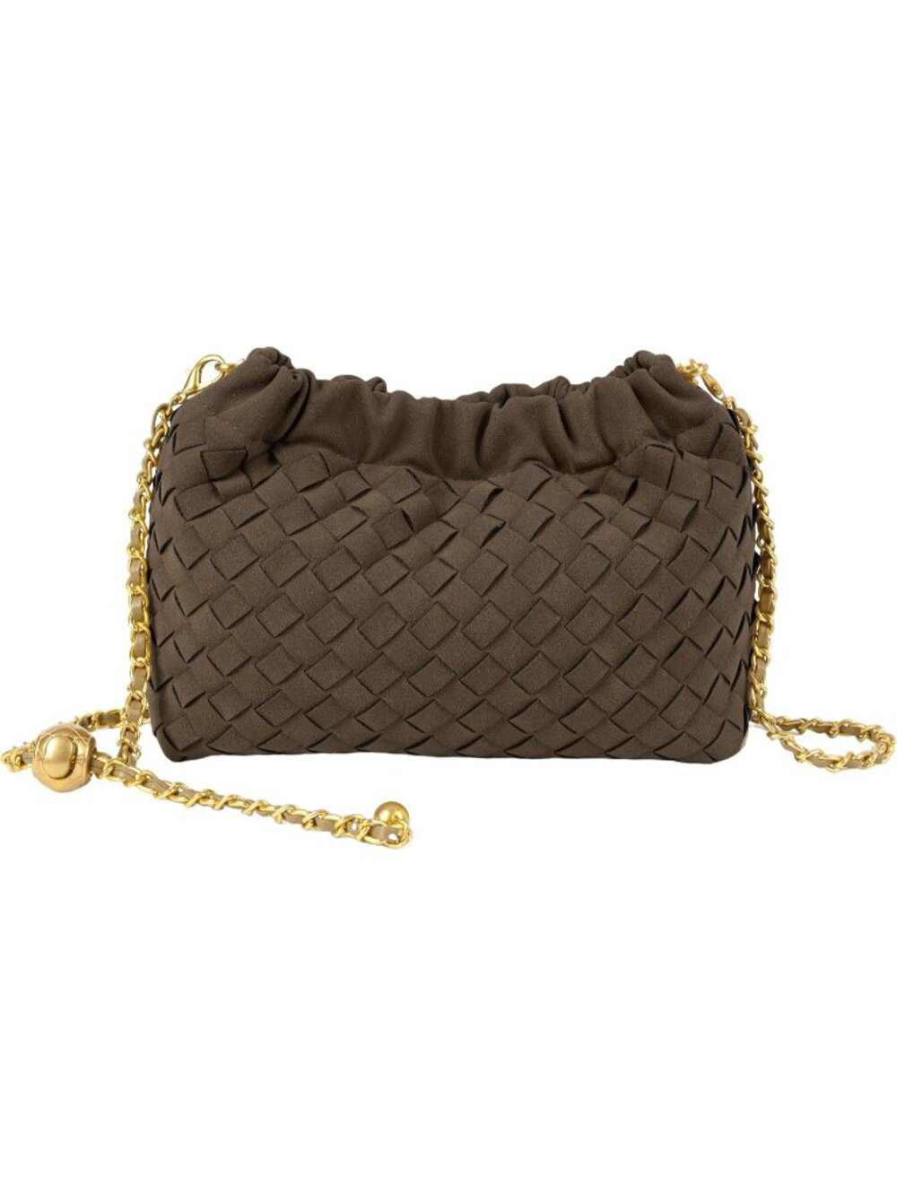 👜 Women's Coffee Faux Leather Crossbody Bag Trendy Dumpling Evening Purse